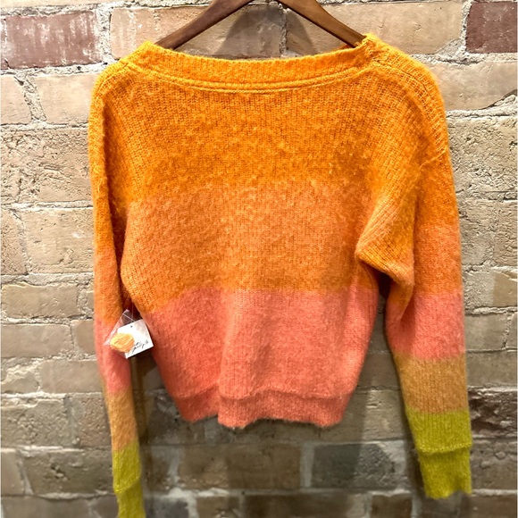 Free People NWT Autumn Sky pullover sweater Sz M - Picture 5 of 9
